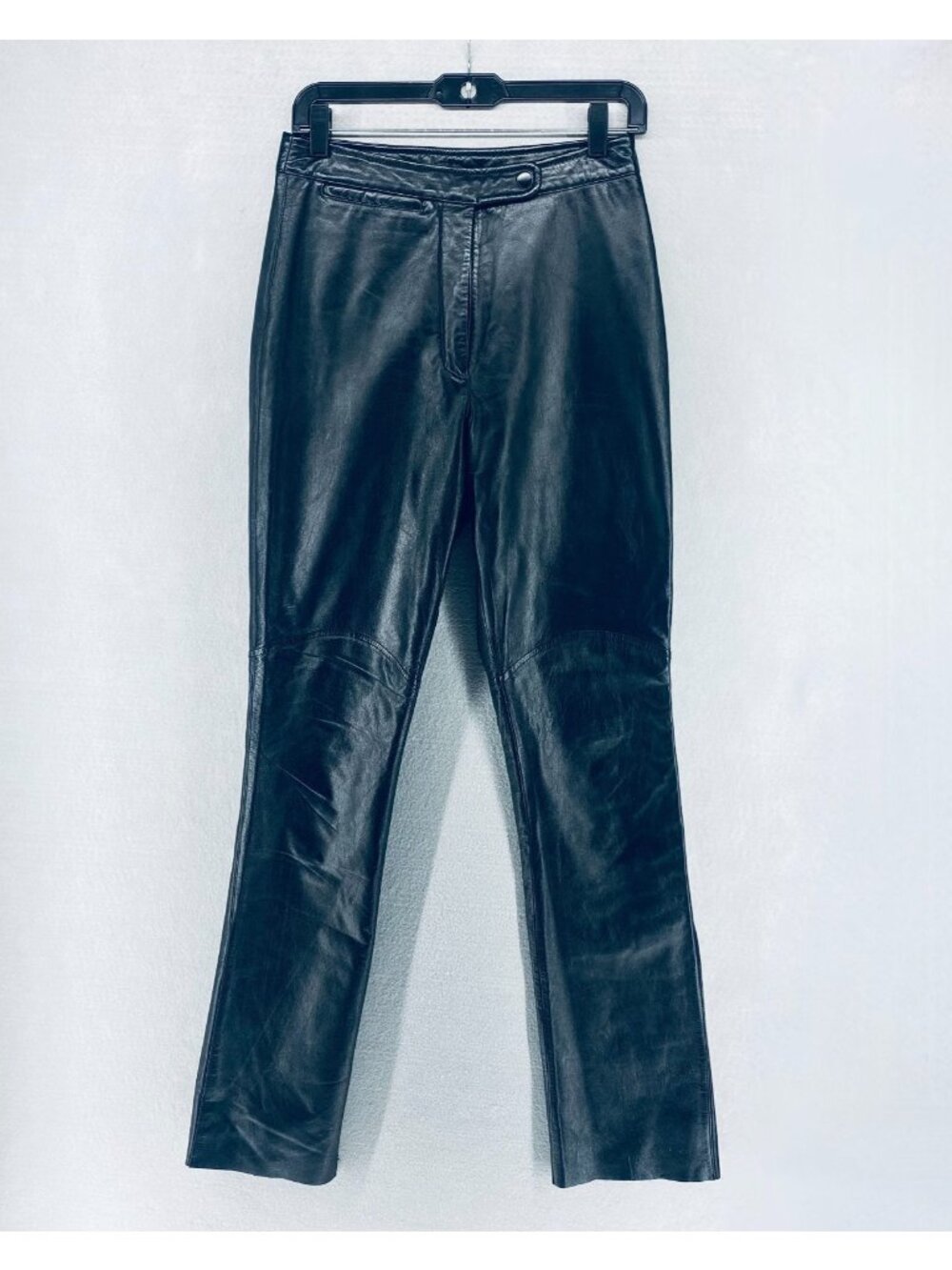 Vintage Wilson Leather Pants Womens 8 Black Straight Leg Biker